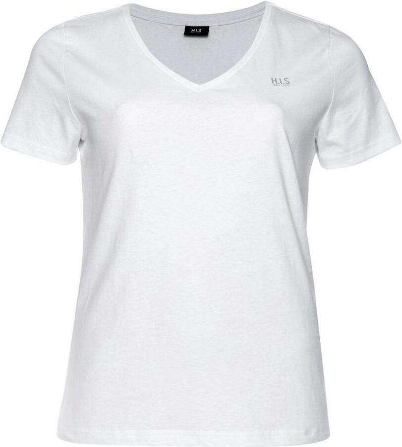 H.I.S T-shirt Essential basics figuurvolgende snit van katoen (Set van 3) - Foto 2