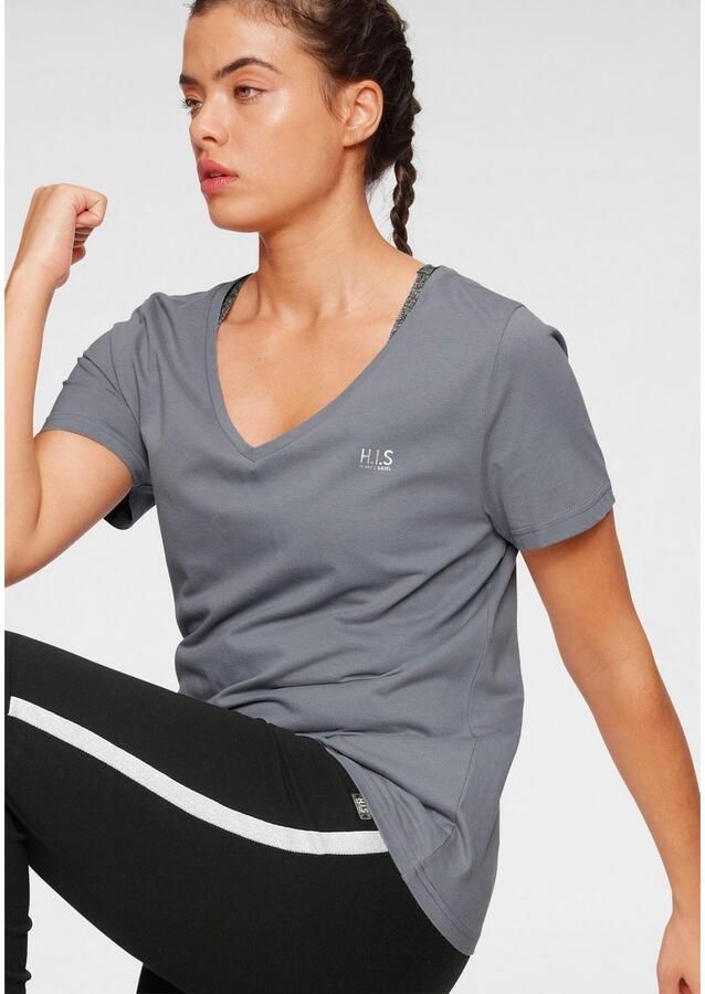 H.I.S T-shirt Essential basics figuurvolgende snit van katoen (Set van 3) - Foto 2