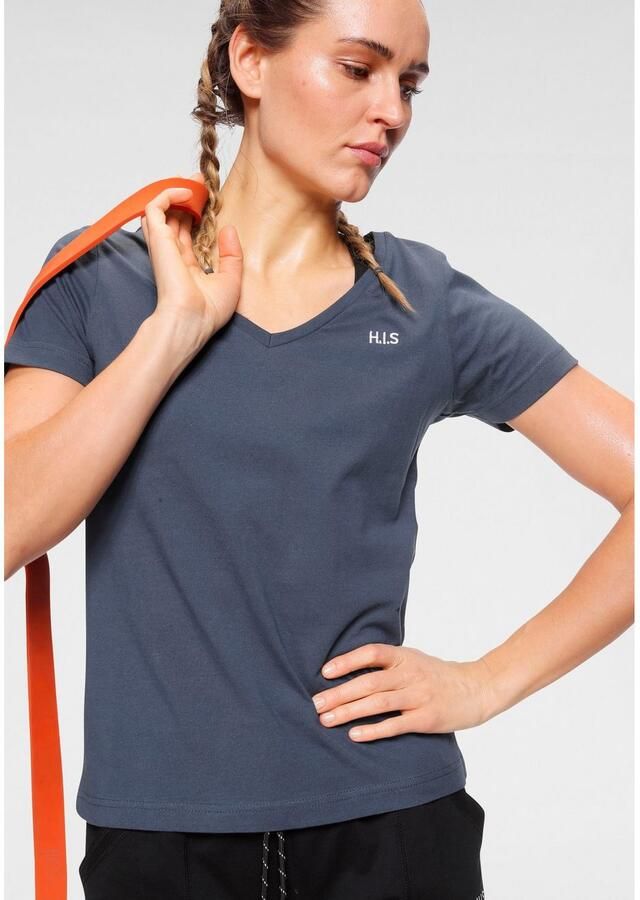 H.I.S T-shirt Essential basics heup-lange pasvorm figuuraccentuerende snit van 100% katoen (Set van 3) - Foto 4