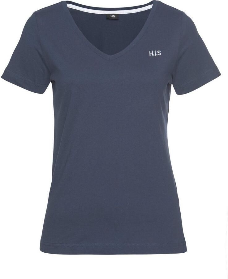 H.I.S T-shirt Essential basics heup-lange pasvorm figuuraccentuerende snit van 100% katoen (Set van 3) - Foto 2