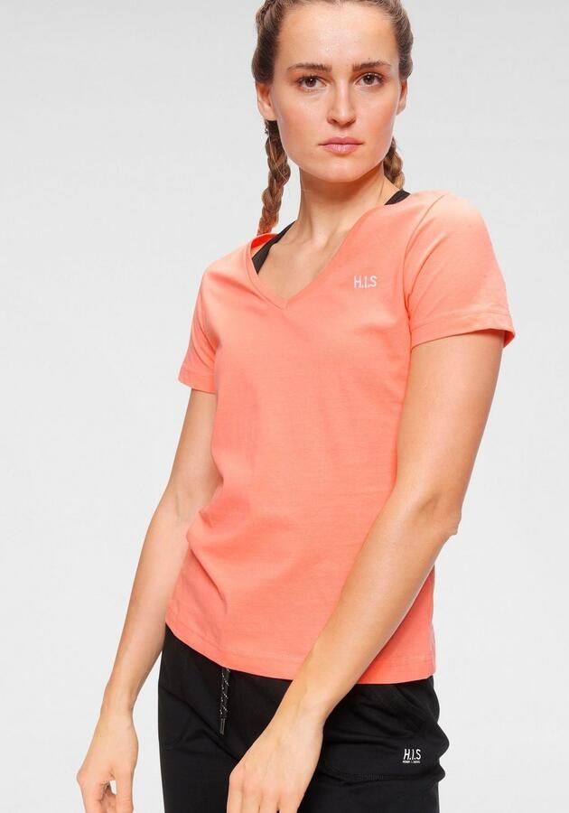 H.I.S T-shirt Essential basics heup-lange pasvorm figuuraccentuerende snit van 100% katoen (Set van 3) - Foto 10