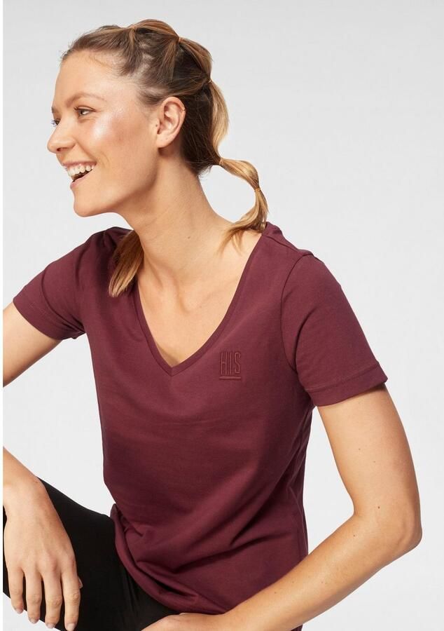 H.I.S T-shirt Essential basics heup-lange pasvorm figuuraccentuerende snit van 100% katoen (Set van 3) - Foto 6