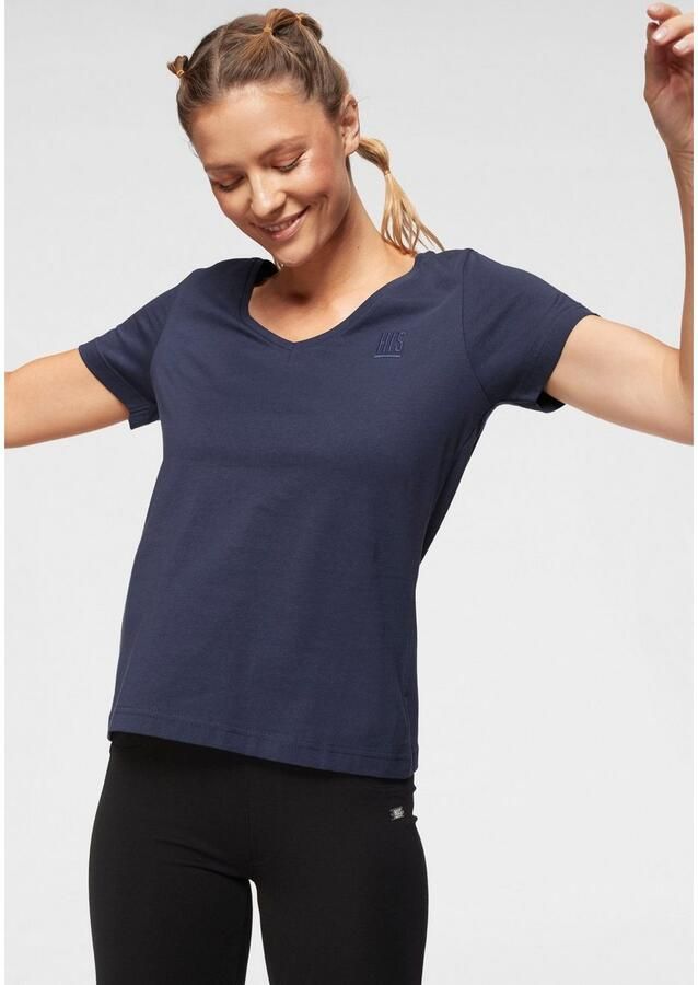 H.I.S T-shirt Essential basics heup-lange pasvorm figuuraccentuerende snit van 100% katoen (Set van 3) - Foto 2