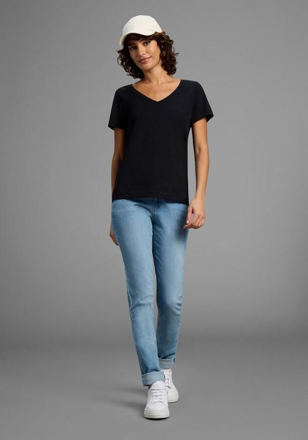 H.I.S T-shirt Essential basics heup-lange pasvorm figuuraccentuerende snit van 100% katoen (Set van 3) - Foto 5