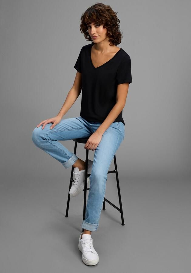 H.I.S T-shirt Essential basics heup-lange pasvorm figuuraccentuerende snit van 100% katoen (Set van 3) - Foto 6