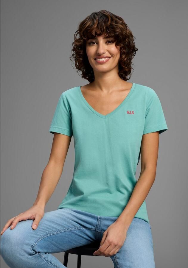 H.I.S T-shirt Essential basics heup-lange pasvorm figuuraccentuerende snit van 100% katoen (Set van 3) - Foto 3