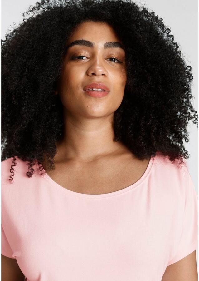 H.I.S T-shirt Gemaakt van viscose Korte mouwen sportieve pasvorm in 2-pack ook in grote maten (Set van 2) - Foto 2