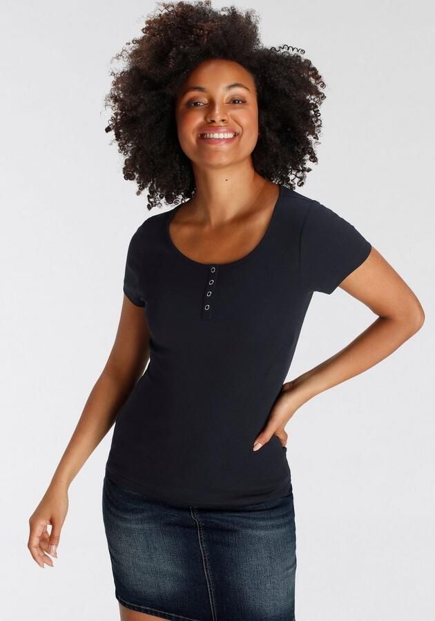 H.I.S T-shirt Korte mouwen effen van katoen in set verkrijgbaar (set 2-delig) - Foto 4