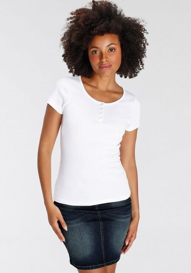 H.I.S T-shirt Korte mouwen effen van katoen in set verkrijgbaar (set 2-delig) - Foto 5