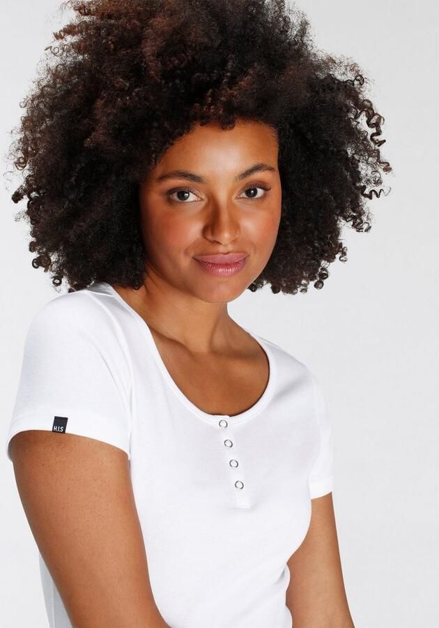 H.I.S T-shirt Korte mouwen effen van katoen in set verkrijgbaar (set 2-delig) - Foto 7