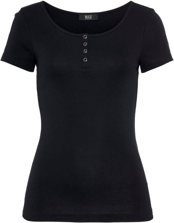 H.I.S T-shirt Korte mouwen effen van katoen in set verkrijgbaar (set 2-delig)