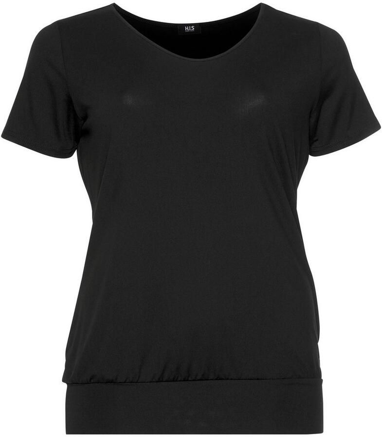 H.I.S T-shirt Korte mouwen figuurvolgende pasvorm van elastische single jersey (Set van 2)