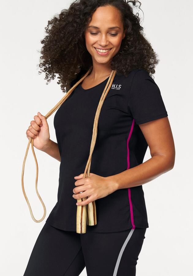 H.I.S T-shirt Korte mouwen figuurvriendelijke snit effen V-hals - Foto 6