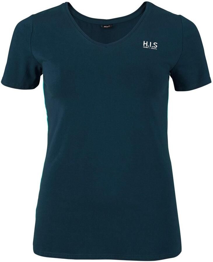 H.I.S T-shirt Korte mouwen figuurvriendelijke snit effen V-hals