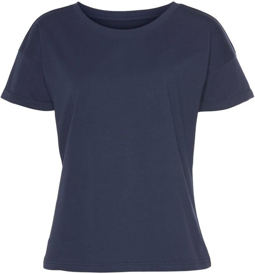 H.I.S T-shirt Met mouwomslagen met mouwomslag in maritieme stijl loungewear