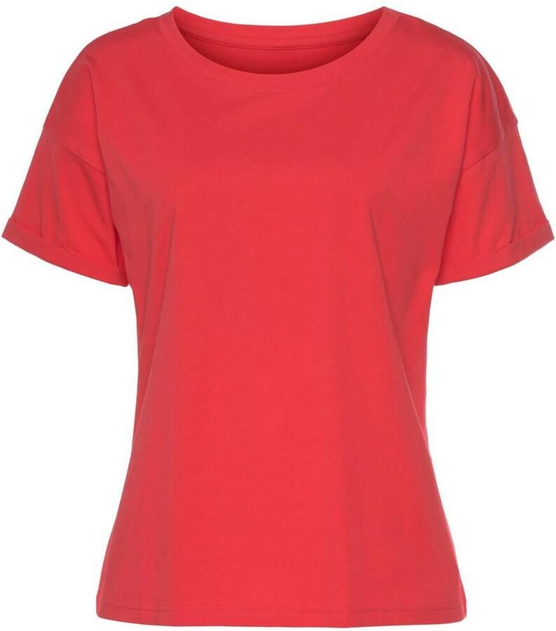 H.I.S T-shirt Met mouwomslagen met mouwomslag in maritieme stijl loungewear