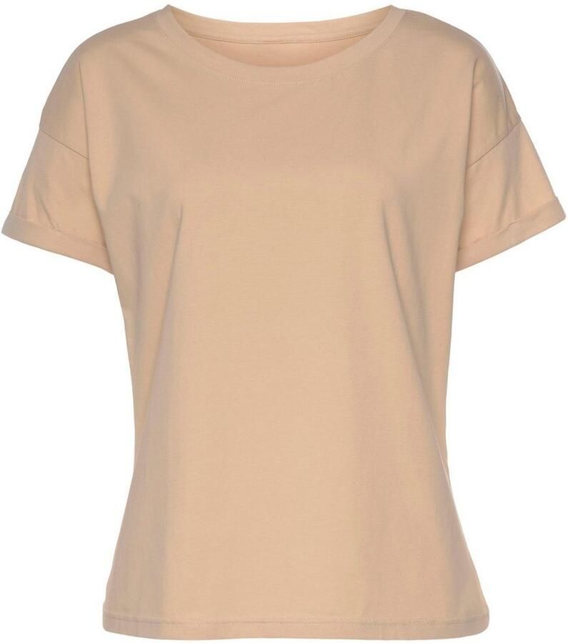 H.I.S T-shirt Met mouwomslagen met mouwomslag in maritieme stijl loungewear