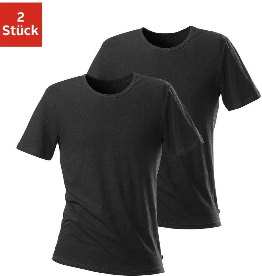 H.I.S T-shirt met ronde hals perfect als ondershirt (2-delig Set van 2) - Foto 5