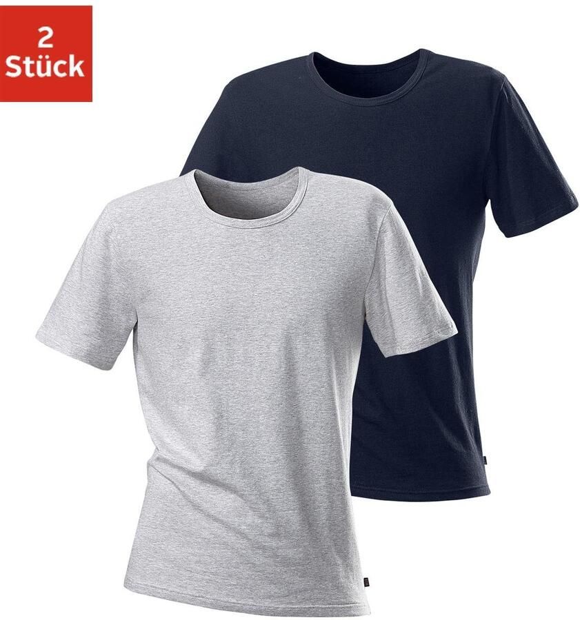 H.I.S T-shirt met ronde hals perfect als ondershirt (2-delig Set van 2) - Foto 4