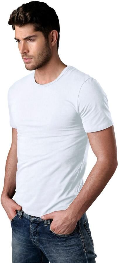 H.I.S T-shirt met ronde hals perfect als ondershirt (2-delig Set van 2) - Foto 4