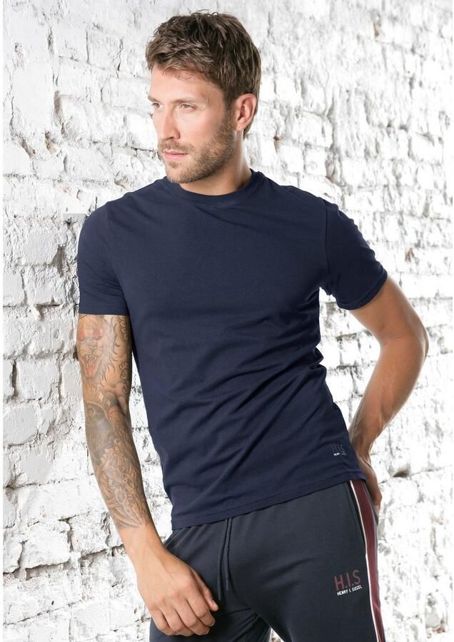 H.I.S T-shirt Onderhemd met ronde hals (Set van 3) - Foto 4