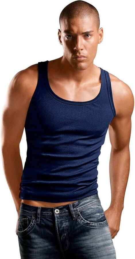 H.I.S Tanktop Fijnrib in een zachte katoenkwaliteit (set 3-delig)