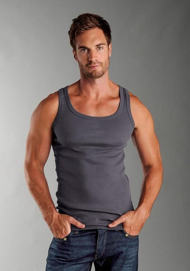 H.I.S Tanktop Fijnrib in een zachte katoenkwaliteit (set 3-delig) - Foto 2