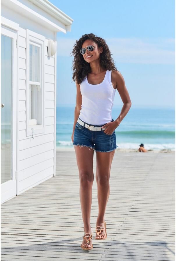 H.I.S Tanktop van zachte ribkwaliteit van katoen (Set van 3) - Foto 1