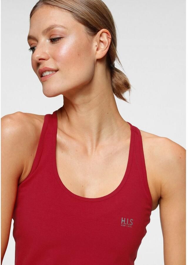 H.I.S Tanktop Zachtere fijnrib met elastisch katoen voor hoog draagcomfort (Set van 3)