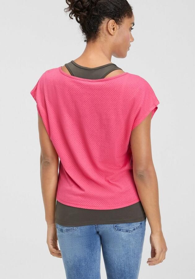 H.I.S Trainingsshirt 2-delig shirt & top Korte mouw comfortabele pasvorm sportief ademend materiaal (voordeelset 2-delig Met top) - Foto 5