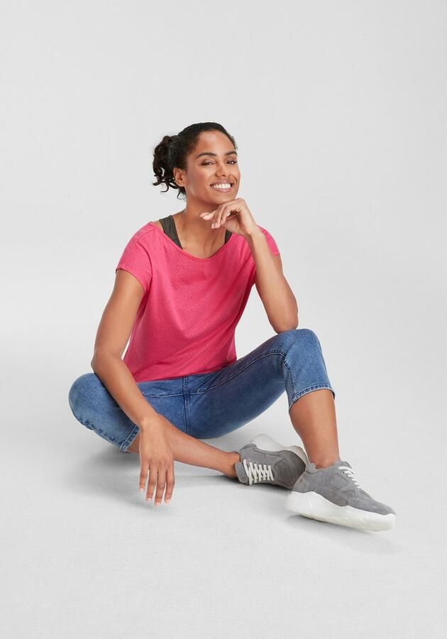 H.I.S Trainingsshirt 2-delig shirt & top Korte mouw comfortabele pasvorm sportief ademend materiaal (voordeelset 2-delig Met top) - Foto 6