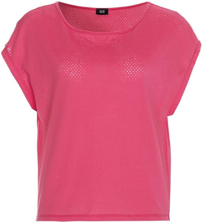 H.I.S Trainingsshirt 2-delig shirt & top Korte mouw comfortabele pasvorm sportief ademend materiaal (voordeelset 2-delig Met top)