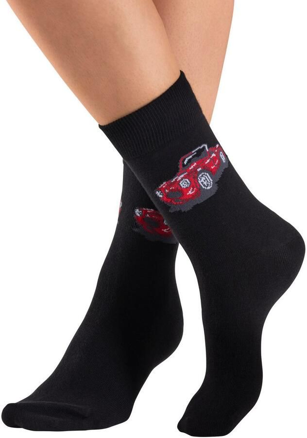 H.I.S Vrijetijdssokken met ingebreide motieven (set 5 paar) - Foto 2