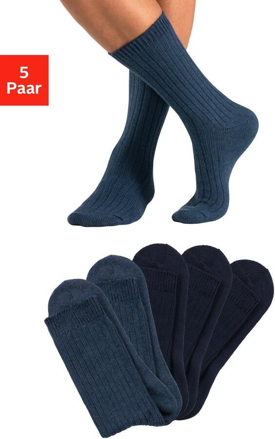 H.I.S Werksokken bijzonder grof gebreid (set 5 paar) - Foto 7