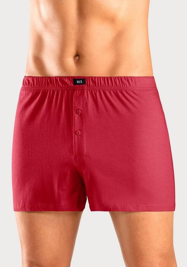H.I.S Wijde boxershort Heren boxer wijdte pasvorm comfortband van katoen-stretch (set 5 stuks) - Foto 3