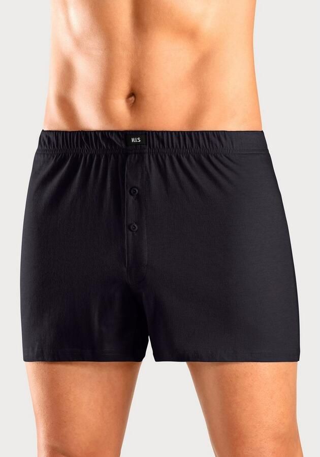 H.I.S Wijde boxershort Heren boxer wijdte pasvorm comfortband van katoen-stretch (set 5 stuks) - Foto 3