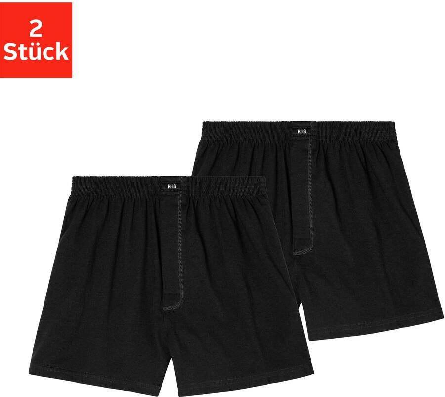 H.I.S Wijde boxershort van zacht single-jerseymateriaal (set 2 stuks) - Foto 5