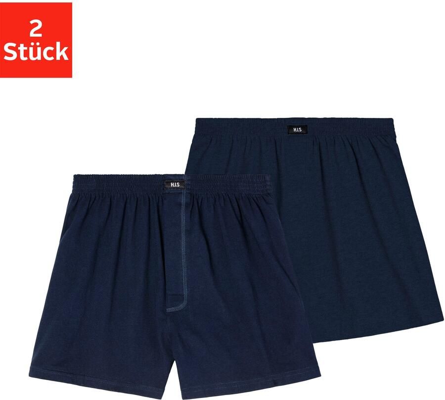 H.I.S Wijde boxershort van zacht single-jerseymateriaal (set 2 stuks) - Foto 4