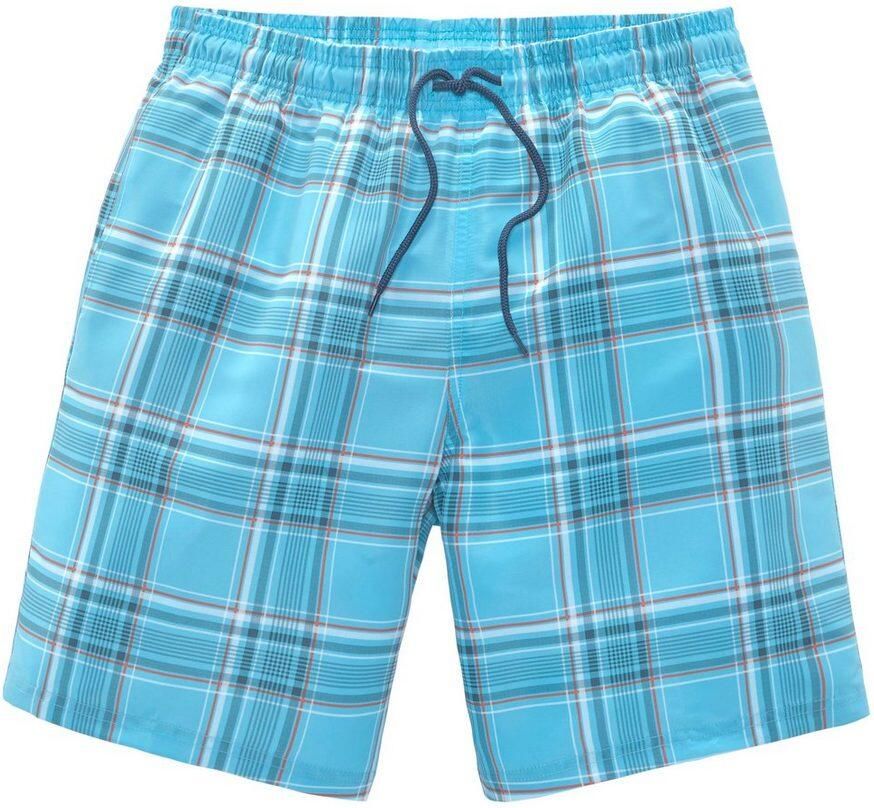 H.I.S Zwemshort Geruit met contrastkleurig koord - Foto 1