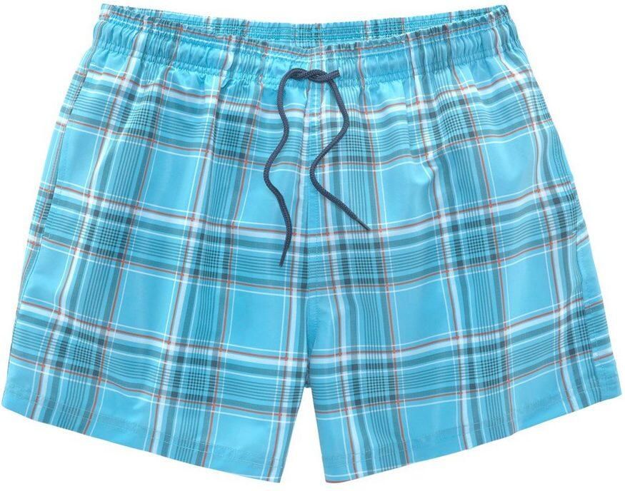 H.I.S Zwemshort Geruit met contrastkleurig koord - Foto 2