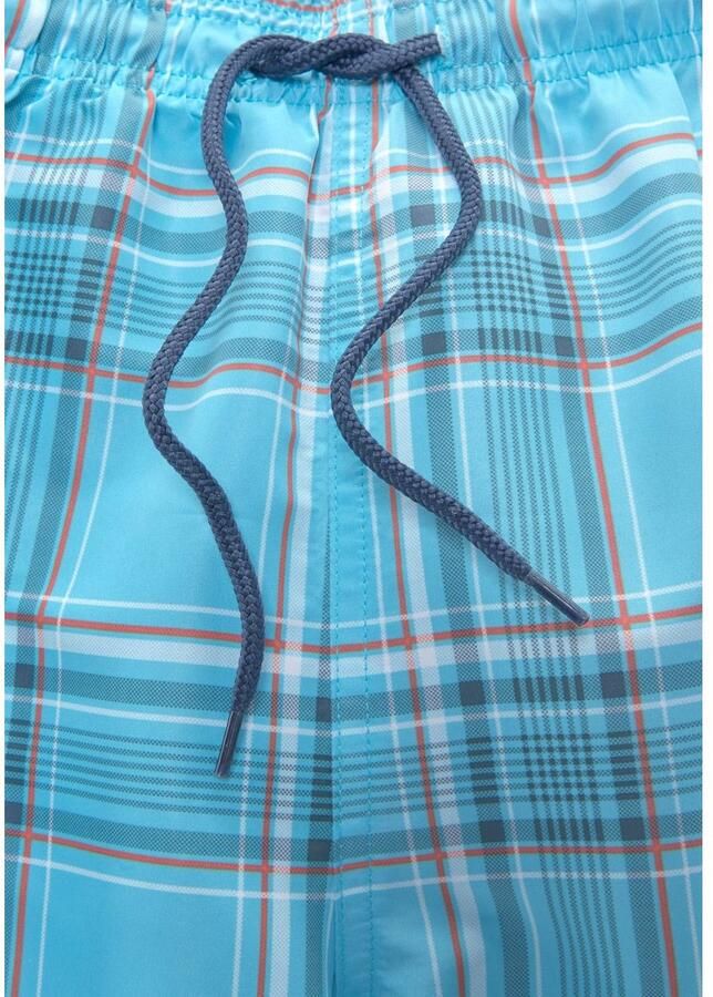 H.I.S Zwemshort Geruit met contrastkleurig koord - Foto 4