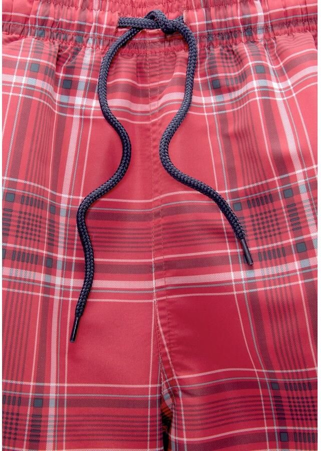 H.I.S Zwemshort Geruit met contrastkleurig koord - Foto 3