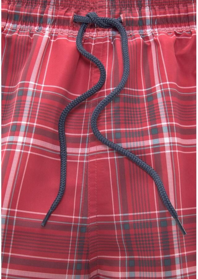 H.I.S Zwemshort Geruit met contrastkleurig koord - Foto 3