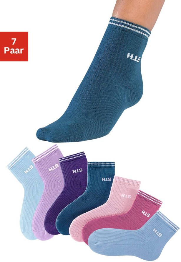 H.I.S Korte sokken met frotté (set 7 paar)