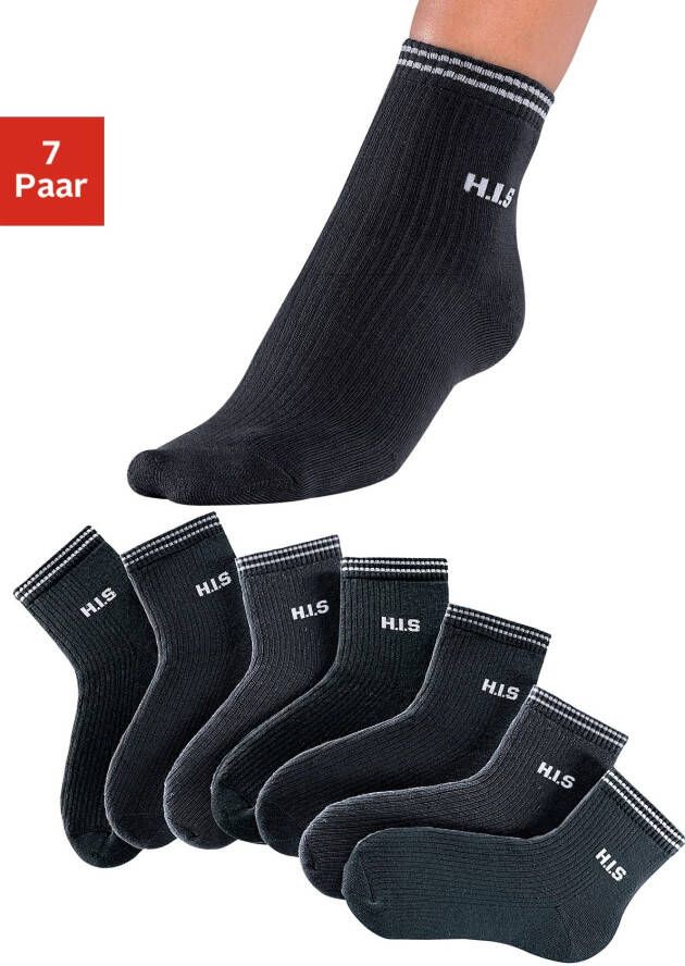 H.I.S Korte sokken met frotté (set 7 paar)