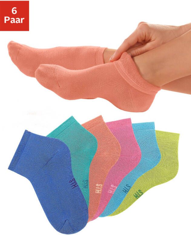 H.I.S Korte sokken met heerlijk zachte frottébinnenkant (set 6 paar)