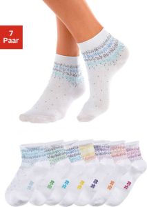 H.I.S Korte sokken met stippenmotief (7 paar)