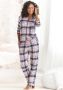 H.I.S Pyjama van flanel met alover ruitpatroon (set 2-delig) - Thumbnail 1