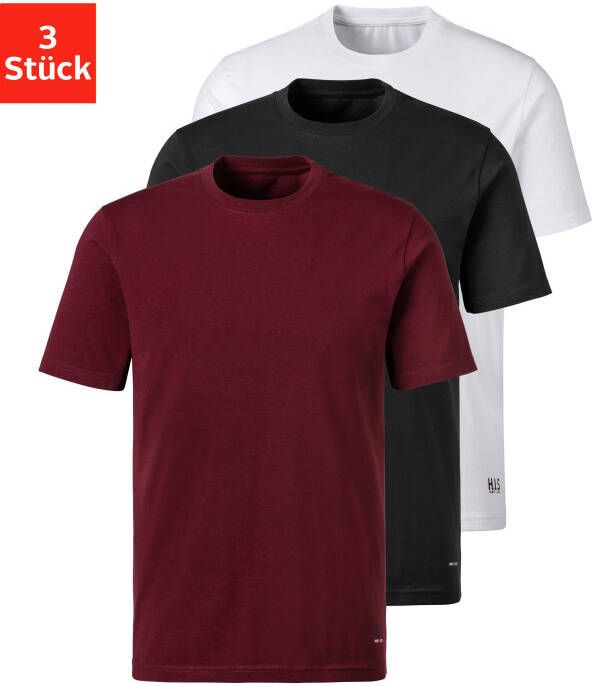 H.I.S Shirt met korte mouwen perfect als ondershirt (Set van 3)