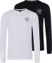 H.I.S Shirt met lange mouwen Lange mouwen bedrukt ronde hals van 100% katoen (2-delig Set van 2) - Thumbnail 1
